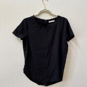 Black lightweight shell with zipper back